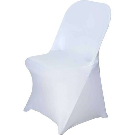 Housse de chaise en élasthanne extensible ivoire (1/3)