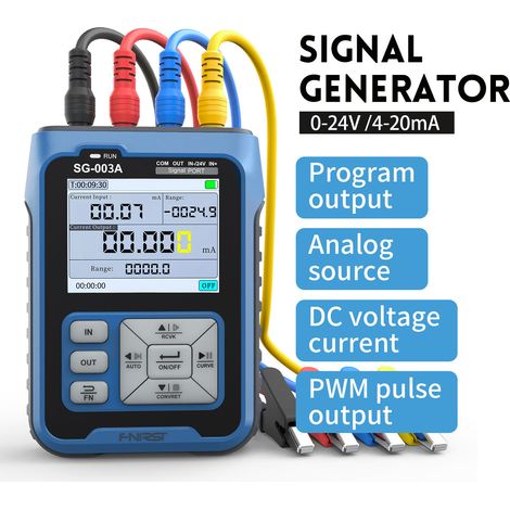 FNIRSI Portable portable 0-10 V 4-20 mAh Simulateur de tension de courant réglable Générateur de signaux Sources Émetteurs de calibrateur avec écran d'affichage LCD de 2,4 pouces (1/5)