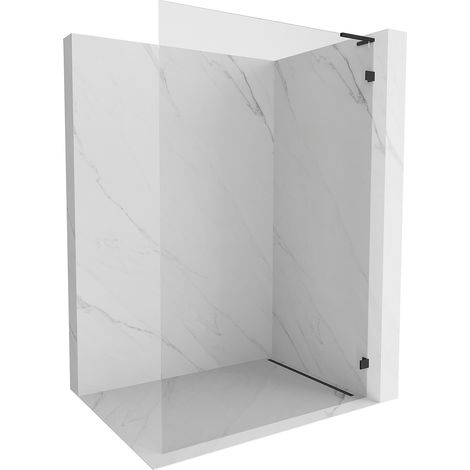Mexen Lunar L Duschwand Walk-in rechts 60 x 200 cm, transparent 8 mm, schwarz - 830L-060-000-70-00-P (1/5)