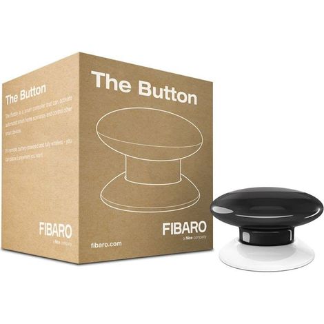 FIBARO FGPB-101-2 Il Tasto, Z-Wave Controller di Scena, 0 W, 3.6 V, Nero (1/4)