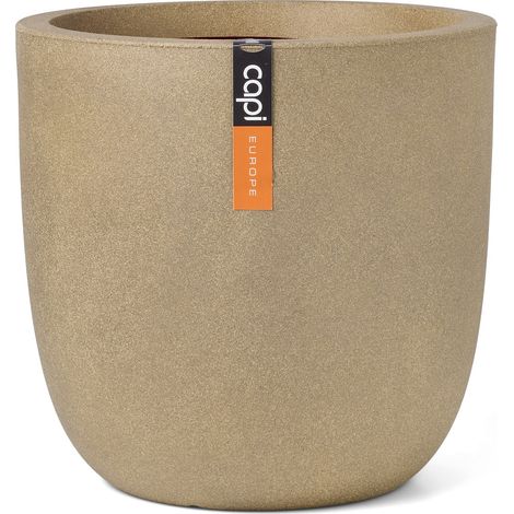 Capi Europe Übertopf Smooth NL Kugel Beige mit Isolierschicht Ø 43 cm - Kunststoff