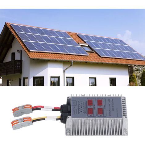 MPPT-Boost-Solarladeregler 24–85 V mit einstellbarer Spannungsanzeige für Blei-Säure- und Lithium-Ionen-Elektrofahrzeuge, wasserdichter Regler, 200-W-Boost-Ladegerät (1/5)