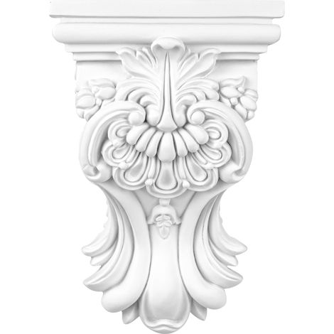 HEXIM PERFECT Stuckkonsole Wandkonsole Polyurethan Stuck Dekor Barock- & Jugendstil (C8032 138x65mm) (1/2)