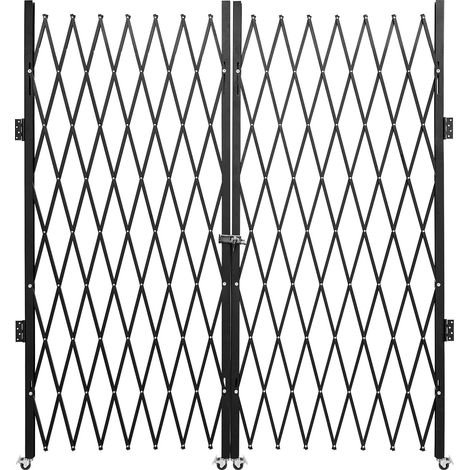 Double porte de sécurité pliante porte pliante 198 cm H x 366 cm W porte à ciseaux (1/5)