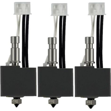 Kit d'impression renforcé à 3 têtes pour Kobra S1 Combo (0,2 mm, 0,4 mm, 0,6 mm) : extrudeuse, bloc chauffant, résistance chauffante, thermistance et buse en laiton. Accessoires pour imprimantes 3D An (1/5)