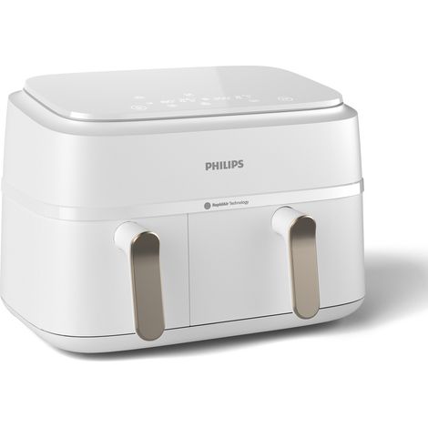 FRIGGITRICE AD ARIA DUAL BASKET 9L 1.5KG CON DOPPIO CESTELLO WHITE
