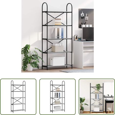 vidaXL Étagère rectangulaire - Étagère Gris Sonoma 80 x 30 x 183 cm Bois d'ingénierie (1/5)