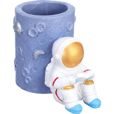 crayons astronaute en résine bleue et dorée organiseur de (1/5)