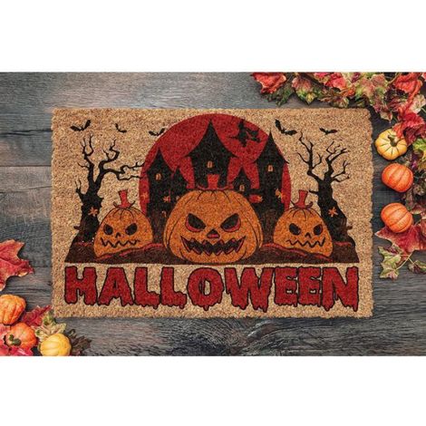Tapis D'Entree - 60x90 cm - Pour Interieur Et Exterieur - Halloween Automnal