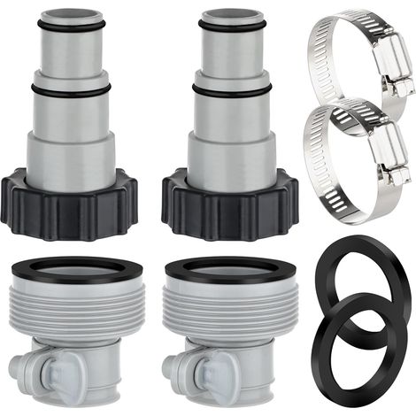 Applicabile Questo adattatore per tubo per piscina con connettore A/B si adatta a tubi da 1,25 pollici e 1,5 pollici ed è compatibile con pompe filtro Intex, raccordi per piscine e sistemi di acqua sa (1/5)
