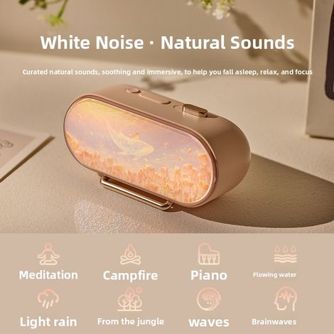 Bluetooth Lautsprecher und Stimmungslampe Stil Illustriert Büro Geschenkidee Rosa (1/3)