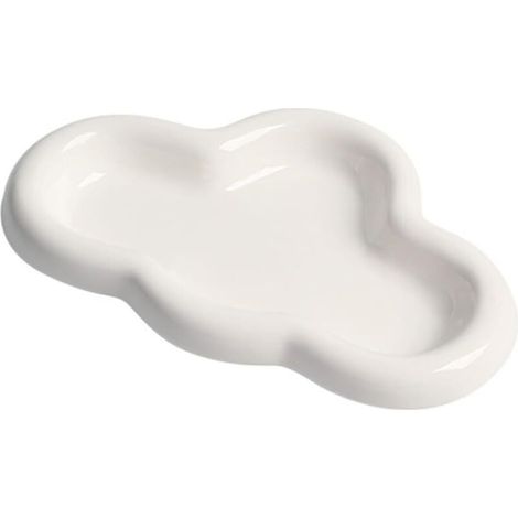 Cloud-Shaped Decorative Tray, Aesthetic Room Decor Accessory, Desk Organizer, Ceramic Serving Tray B (1/4)