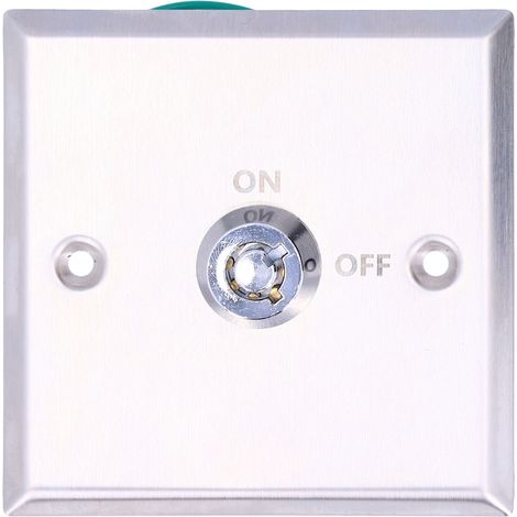 Interrupteur à clé 12 V CC en acier inoxydable pour contrôle d'accès et verrouillage marche/arrêt en cas de panne de courant (1/5)