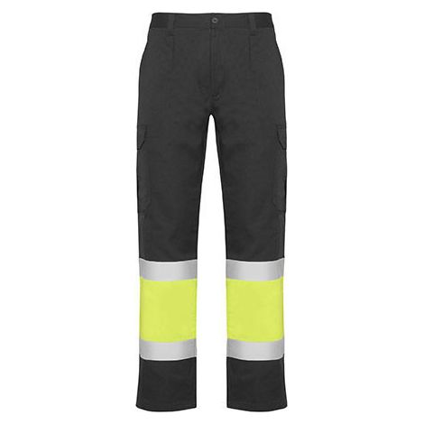 Pantalón multibolsillos para verano de alta visibilidad NAOS ROLY 42 Plomo / Amarillo flúor (1/3)
