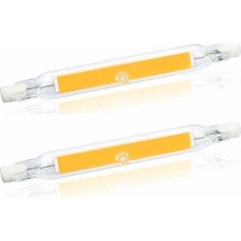 5W R7S 78MM Ampoule LED de J78 COB filament, 500 lumens 360 degrés, ampoule halogène 30W 48W 50W équivalent, parfait pour maison, cuisine, pièce, balcon, bureau, etc (2pcs, Blanc Froid 6000K) [Classe (1/4)
