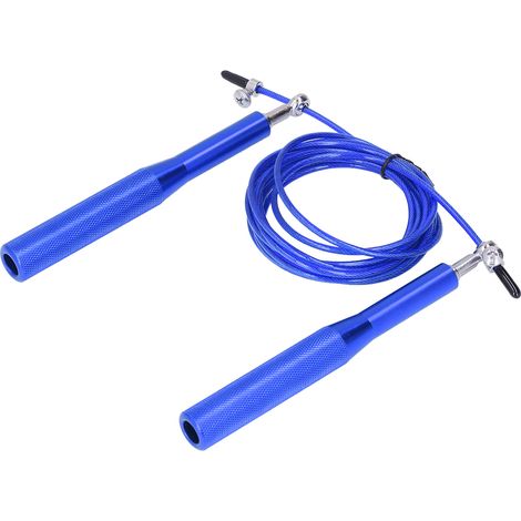 Corde à Sauter Professionnelle en Alliage d'Aluminium - Ajustable, Durable et Fiable pour Entraînement Intérieur/Extérieur - Bleu Ciel (1/5)