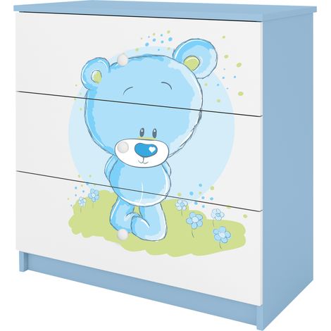 Kinderkommode Babydreams Blau, Blauer Bär (1/5)