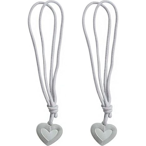 Lot de 2 embrasses de rideaux en forme de cœur pour chambre. (1/5)