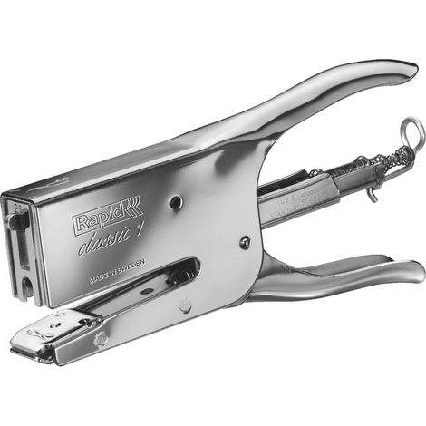 Rapid grapadora de tenaza K1, metal, 50 hojas, grapas tipo 24, cromo