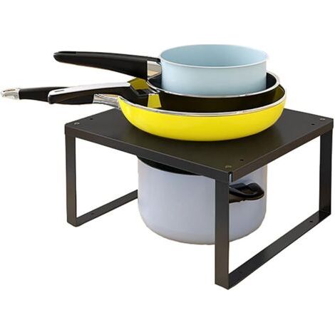 1 Étagère à épices, Acier inoxydable, Design empilable, Organiseur de placard, Pour cuisine et salle de bain (1/5)