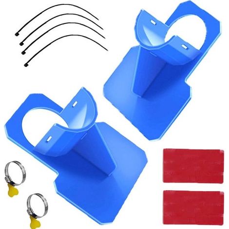 Soportes para mangueras de piscina, soportes para tubos desmontables, protección contra torceduras, accesorios de plástico, 2 piezas (azul) (1/5)