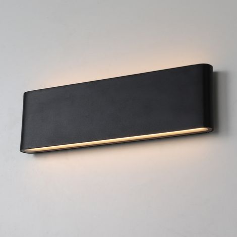 Applique LED haut/bas 20W 2700K aluminium noir IP54 30cm (1/5)