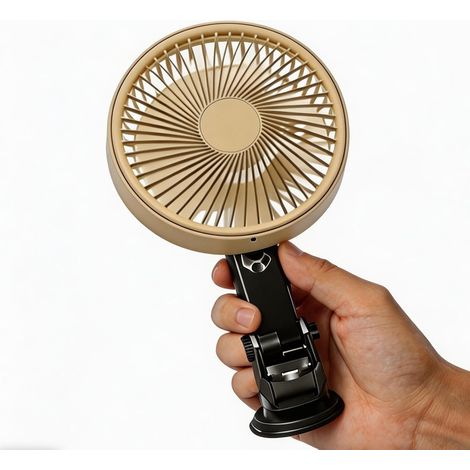 Ventilateur portable pour ventouse haute vitesse portable - Ventilateur de voiture plug-in - Souffles l'air froid - Pour camping-cars, voitures, véhicules, SUV, voyages, conduite, tableau de (1/5)