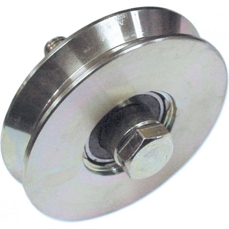 RUOTA X CANCELLI C/BULLONE FC300 Ø100MM 1 CUSCINETTO GOLA V