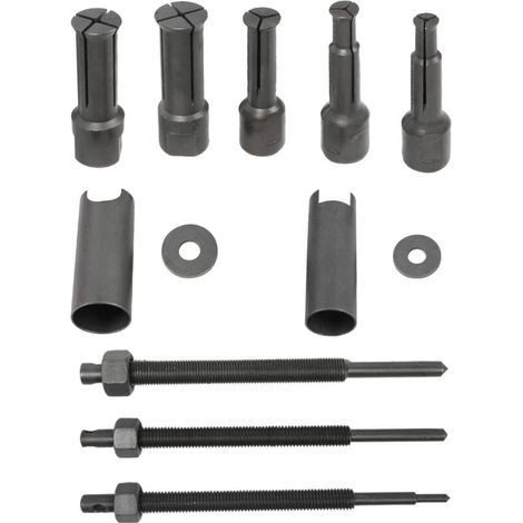 Kit d'extraction de roulement intérieur de moto, ensemble d'outils de retrait d'extracteur de roulements internes avec clips ouverts de 5 tailles (9-23 mm). (1/4)