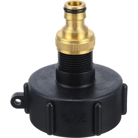 Connecteur de pulvérisation d'eau, adaptateur IBC 3/4 pouce pour tuyau IBC, adaptateur de vanne, réservoir d'eau, récupérateur d'eau de pluie 1000 L, connecteurs d'eau (1/5)