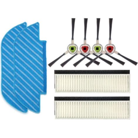 Seitenbürsten-HEPA-Filter-Wischmopp-Set für Ecovacs DK35 DK33 DK45 (1/4)