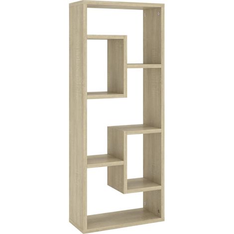 Wall Shelf Sonoma Oak 36x16x90 cm Engineered Wood vidaXL