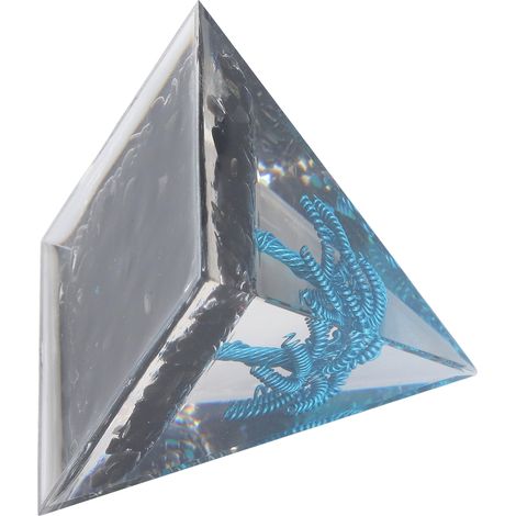 Pyramide en pierre de cristal Chakra, cristal thérapeutique, pyramide énergétique, décoration artisanale pour maison bleue (rembourrage en mousse de polyéthylène) (1/5)