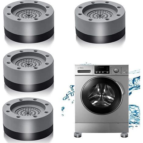 4 almohadillas antivibración, patas de goma para lavadora, almohadillas para lavadora, alfombrillas antivibración para lavadoras y secadoras (1/5)