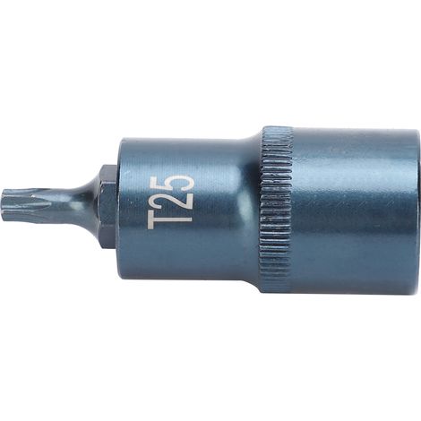 Jeu de 2 Embouts Tournevis Étoile 1/2 Pouce Douille Carrée Acier S2 pour Clé à Choc 55mm Outillage (1/5)