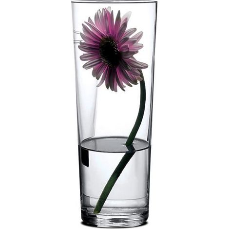 Vase en verre - JUANIO - Classique - Ø haut 10,2 cm - Hauteur 26 cm - Transparent