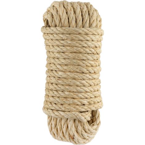 8 mm x 10 m Drahtseil aus Sisal  Juteseil für Verpackung, Dekoration, Gartenarbeit, Fotos, Geschenke, Bastelarbeiten (1/5)