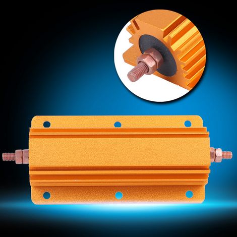 Résistance RX24 200W 1Ω, boîtier en aluminium plaqué or, pour alimentation, étage de capteur audio (1/5)