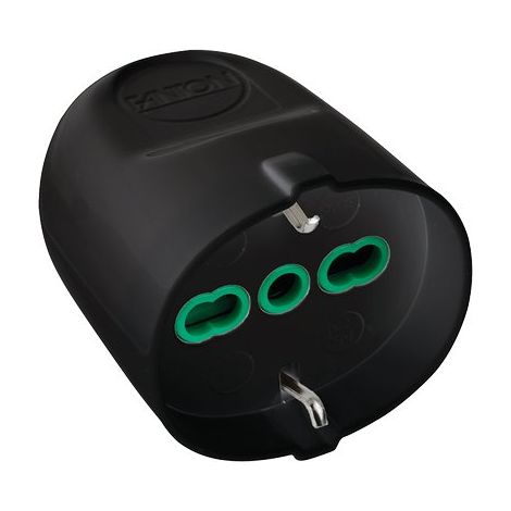 PRESA MOBILE SCHUKO FME - NERO 2P+T 16A BIPASSO- 5 pezzi