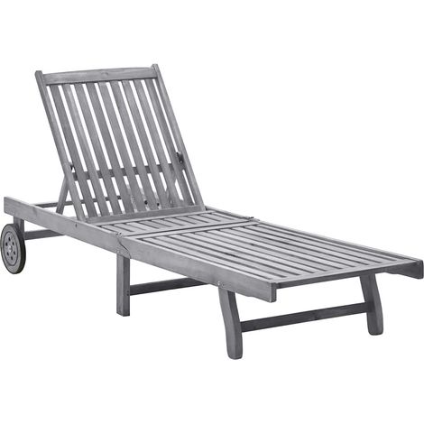 Bain de soleil Chaise de jardin Transat de jardin - Bois d'acacia solide BV392781 - BonneVie (1/5)