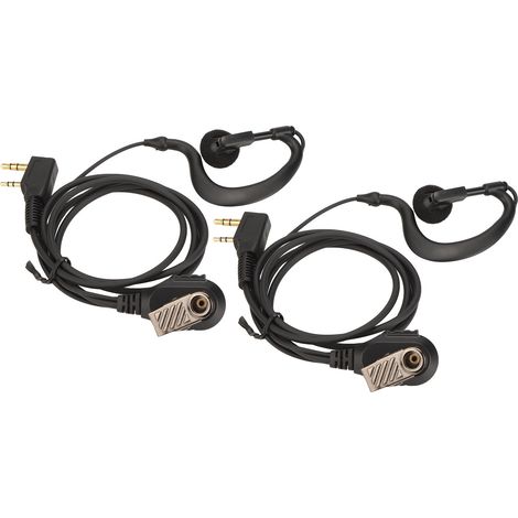 Écouteur Radio Bidirectionnel Universel K, Microphone et Casque 2 Broches Électroplaqués pour Talkie-Walkie, Lot de 2 Pièces (1/5)