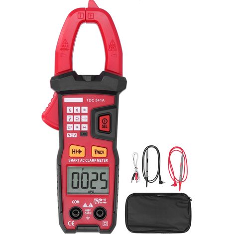 TDC541A Digitales Multimeter mit Stromzange zur Messung von Wechsel- und Gleichspannung, Wechselstrom und Widerstand tragbares Messgerät