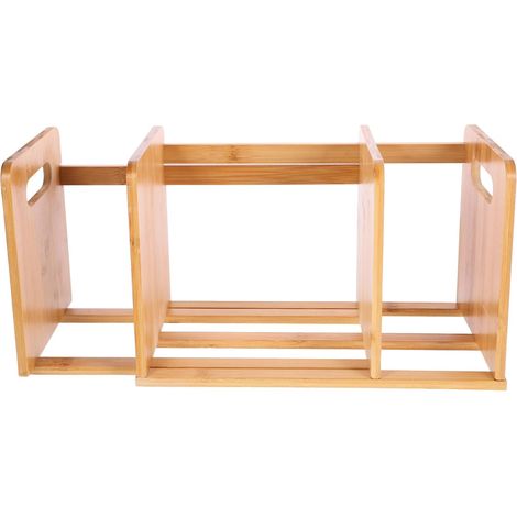 Organisateur De Bureau Rétractable Étagère Multi-Fonction pour CD Et Vinyles Rangement Pratique pour Magazines Et Fournitures De Bureau Ajustable (1/5)