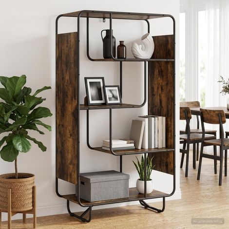 vidaXL Buffet haut Chêne fumé 80 x 37,5 x 144 cm Bois d'ingénierie (1/5)