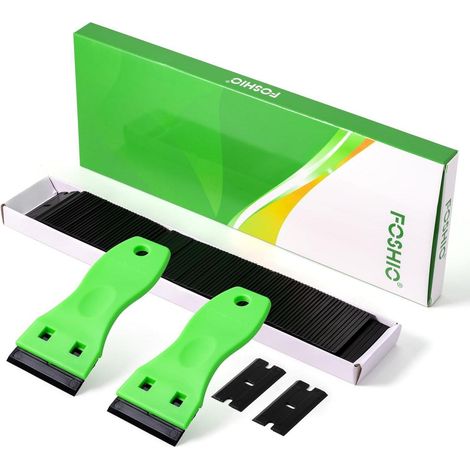 Schaber Kunststoff 2 Stück 100 Klingen Aufkleber Fluoreszierendes Grün (1/5)