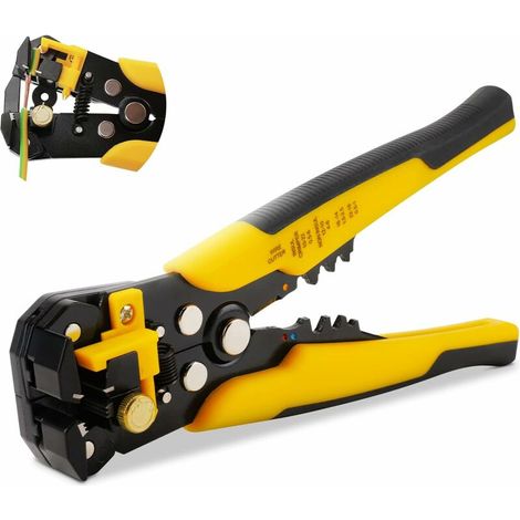 Automatic wire stripper AWG 10-24, 3 in 1 multi-function wire stripper crimping pliers 8 inch cutting length adjustment wire stripper electronic maintenance home use (1/5)