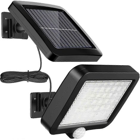 Lampe solaire d'extérieur 56 LED avec détecteur de mouvement étanche IP65 applique murale solaire pour jardin [Classe énergétique A++] - Neuve (1/5)