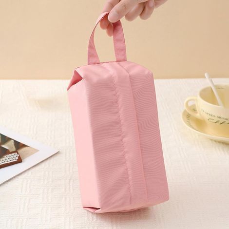 Sac de rangement pour sous vêtements de voyage avec poignée et fermeture éclair Organiseur de soutien gorge, culotte, chaussettes Taille compacte pour bagages, tiroir, valise (1/5)