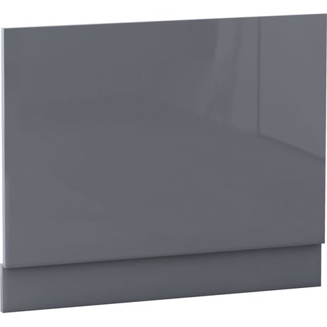 NRG Bath Panel Bathroom Moisture Resistant Wood MDF End Bath Panels Gloss Grey 750mm