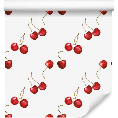 Papel pintado de frutas y cerezas para salón y dormitorio, 50x1000 cm (1/5)